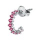бижутерия,le,petite,story,hoop,fuschia,earrings,silver,(white)