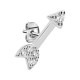 бижутерия,le,petite,story,stud,arrow,earrings,silver,(white)