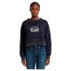 блуза,дамски,блузи,g,star,overdyed,cropped,logo,loose,r,sweatshirt,blue