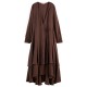 рокля,дамски,поли,и,рокли,scotch,&,soda,180391,long,sleeve,long,dress,brown