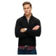 блуза,мъжки,пуловери,superdry,essential,embroidered,half,zip,sweater,black