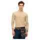 тениска,мъжки,тениски,superdry,essential,logo,long,sleeve,t,shirt,tan,brown,fleck,marl,(beige)