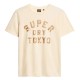 тениска,дамски,тениски,superdry,glitter,logo,relaxed,short,sleeve,t,shirt,beige,(cream,slub)