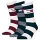 чорапи,мъжки,чорапи,tommy,hilfiger,701229896,crew,socks,3,pairs,multicolor,(navy,red)