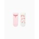 чорапи,мъжки,чорапи,дамски,чорапи,zippy,zbgun0301,socks,2,pairs,white,pink,(mixed)