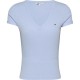тениска,дамски,тениски,tommy,jeans,essential,rib,short,sleeve,t,shirt,blue,(sweet,blue)