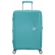 куфари,american,tourister,soundbox,spinner,67,24,tsa,81l,trolley,bag,turquoise,tonic,(blue)