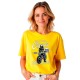 тениска,дамски,тениски,kruskis,dragsters,short,sleeve,t,shirt,yellow,(yellow)
