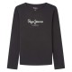 тениска,детски,тениски,pepe,jeans,hana,glitter,long,sleeve,t,shirt,black,(grey)