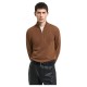 блуза,мъжки,пуловери,gant,8040523,half,zip,sweater,brown,(hazelnut,melange)
