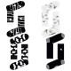 чорапи,мъжки,чорапи,happy,socks,hs1988,socks,4,pairs,black,white,(white,black)