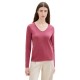 блуза,дамски,пуловери,дамски,плетени,дрехи,tom,tailor,front,logo,coin,v,neck,sweater,pink,velvet,(pink)