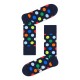 чорапи,мъжки,чорапи,hs,by,happy,socks,big,dot,long,socks,black