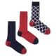 чорапи,мъжки,чорапи,pepe,jeans,tartan,socks,3,pairs,red,blue,(navy)
