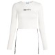 фланелка,с,дълъг,ръкав,дамски,топове,karl,lagerfeld,a1w17037,long,sleeve,top,pristine,(white)