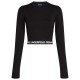 фланелка,с,дълъг,ръкав,дамски,топове,karl,lagerfeld,a1w17042,long,sleeve,top,black,(black)