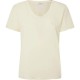 тениска,дамски,тениски,pepe,jeans,fabiana,short,sleeve,t,shirt,beige,(mousse,white)