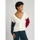 блуза,дамски,пуловери,дамски,плетени,дрехи,pepe,jeans,hada,v,neck,sweater,white