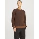 блуза,мъжки,пуловери,jack,&,jones,globe,sweater,brown,(mocha,bisque)