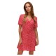 рокля,дамски,поли,и,рокли,vero,moda,alba,short,sleeve,short,dress,fiery,red,joey,dot,(red)