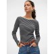 тениска,дамски,тениски,vero,moda,chloe,stripe,2way,long,sleeve,t,shirt,black,snow,white,stripes,(black)