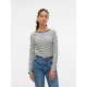 тениска,дамски,тениски,vero,moda,chloe,stripe,2way,long,sleeve,t,shirt,white,(snow,white,black)