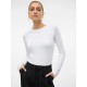 тениска,дамски,тениски,vero,moda,lulu,long,sleeve,t,shirt,white,(bright,white)