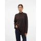 блуза,дамски,пуловери,дамски,плетени,дрехи,vero,moda,plaza,high,neck,sweater,chocolate,torte,melange
