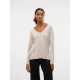 блуза,дамски,пуловери,дамски,плетени,дрехи,vero,moda,silje,v,neck,sweater,moonbeam,(white)