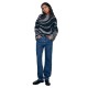 блуза,дамски,пуловери,дамски,плетени,дрехи,object,diana,lo,sweater,medium,grey,melange,pattern,zebra,black,(grey)