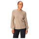 блуза,дамски,пуловери,дамски,плетени,дрехи,object,ditte,re,sweater,desert,taupe,detail,melange,(beige)