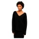 блуза,дамски,пуловери,дамски,плетени,дрехи,object,reynard,v,neck,sweater,black