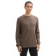 блуза,мъжки,пуловери,tom,tailor,cotton,cashmere,crewneck,knit,sweater,wood,brown,melange,(brown)