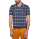 мъжки,блузи,с,яка,original,penguin,1,4,zip,plaid,short,sleeve,polo,blue