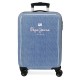 куфари,pepe,jeans,lena,denim,55,cm,34l,trolley,bag,blue
