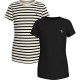 тениска,детски,тениски,calvin,klein,stripe,slim,short,sleeve,t,shirt,2,units,black