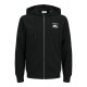 блуза,мъжки,пуловери,jack,&,jones,one,color,summer,full,zip,sweatshirt,black,(black)