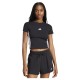 бебешка,тениска,дамски,тениски,adidas,essentials,3,stripes,slim,baby,short,sleeve,t,shirt,black,white,(black)