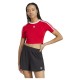 бебешка,фланелка,с,къс,ръкав,дамски,топове,adidas,originals,3,stripes,baby,short,sleeve,top,better,scarlet,white,(red)
