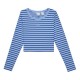 тениска,детски,тениски,roxy,hey,yeah,yeah,long,sleeve,t,shirt,blue,(dazzling,blue,party,wave,strip)