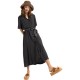 рокля,дамски,поли,и,рокли,roxy,island,escape,solid,short,sleeve,long,dress,black,(phantom)