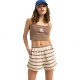 къси,панталони,дамски,панталони,roxy,perfect,stripe,sweat,shorts,brown