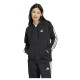 поларена,блуза,дамски,блузи,adidas,essentials,3,stripes,fleece,full,zip,sweatshirt,black,white,(black)
