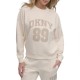 блуза,дамски,блузи,dkny,distressed,rhinestone,logo,sweatshirt,beige,(eggnog,pebble)