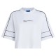 тениска,дамски,тениски,karl,lagerfeld,relaxed,cropped,piping,short,sleeve,t,shirt,white