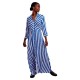 рокля,дамски,поли,и,рокли,yas,savanna,3,4,sleeve,long,dress,blue,(dazzling,blue,white)