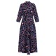рокля,дамски,поли,и,рокли,yas,savanna,long,sleeve,long,dress,skipper,blue,liro,print,(blue)