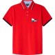 мъжки,блузи,с,яка,façonnable,chest,coll,print,short,sleeve,polo,poster,red,(red)