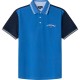мъжки,блузи,с,яка,façonnable,chest,print,short,sleeve,polo,blue