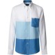 риза,с,дълъг,ръкав,мъжки,ризи,façonnable,cl,bd,tricolor,band,long,sleeve,shirt,white